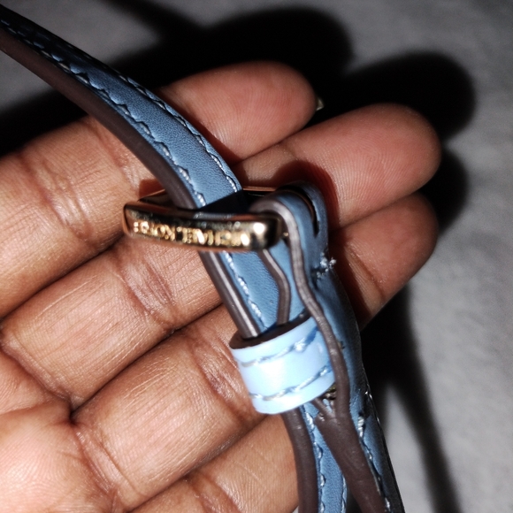 Michael Kors Fulton Small Logo Debossed Leather Canteen Crossbody Bag GUC - Picture 9 of 13